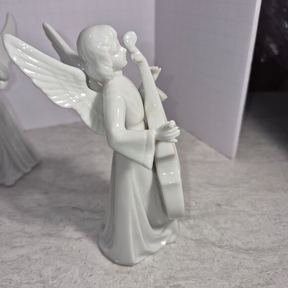 3 White Tengra Angel's 6ins Tall Porcelain Girl's Figurine, - Picture 11 of 16